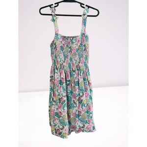 Cynthia Rowley Girl’s Pleated Floral Sleeveless Smocked Sundress Medium (7/8)